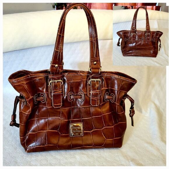 Dooney & Bourke Medium Chiara Brown Leather Handbag - Picture 1 of 13